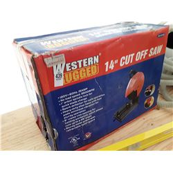 439- Western rugged 14" cut off saw in box