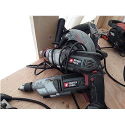 454- bosch skill saw and 2 porter cable drills