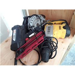 465- dewalt jackhammer, max superframer and skill saw.