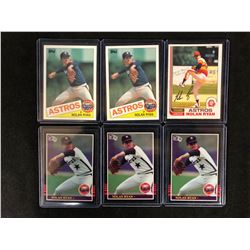 NOLAN RYAN BASEBALL TRADING CARDS LOT