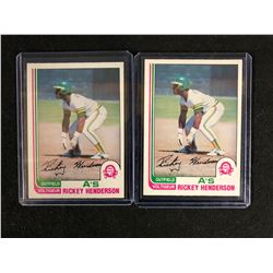 1982 O-PEE-CHEE #268 RICKEY HENDERSON BASEBALL CARD LOT