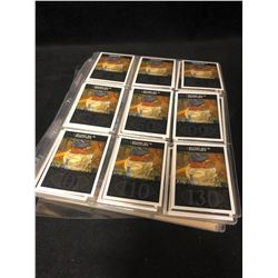 100 PLASTIC CARD SLEEVES FILLED WITH BASEBALL CARDS