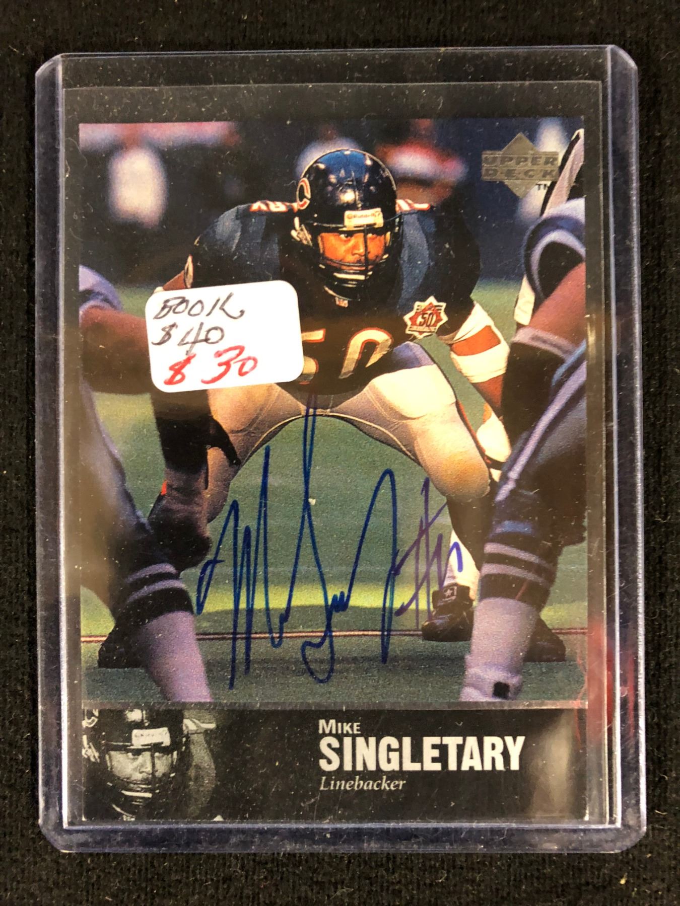 1997 Upper Deck Legends Football Card 163 Mike Singletary