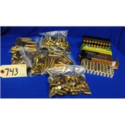 Box lot brass and ammo