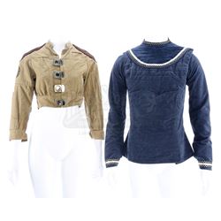 Men’s Blue Velour Tunic and Child-Size Tan Flight Jacket - BATTLESTAR GALACTICA (1978 - 1980)