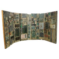 Set Of Nine Vintage Olive Green Spacecraft Interior Set Walls - UNKNOWN ROGER CORMAN PRODUCTION (CIR