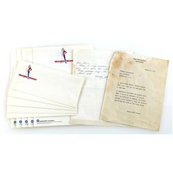 Signed Wonder Woman (Lynda Carter) Hand-Written Steve Trevor 'War Department' Typed Letter and Lette