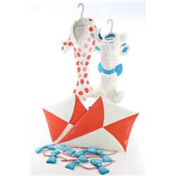 Two Dr. Seuss-Style Dimensional Kites With Tails and Two Dimensional Dresses - IN SEARCH OF DR. SEUS