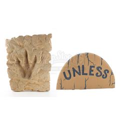 Dr. Seuss Office Carved Foam Dinosaur Footprint Relief and ‘Unless’ Stone - IN SEARCH OF DR. SEUSS (