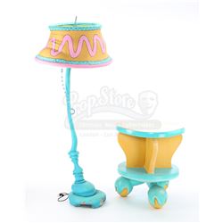 Dr. Seuss-Style Floor Lamp and Round Yellow Side Table With Turning Top - IN SEARCH OF DR. SEUSS (19