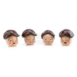 Four Campbell’s Soup Kids' Resin Stop-Motion Puppet Heads - CAMPBELL’S SOUP COMMERCIALS (1950s - 196