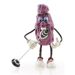 A.C.'s California Raisin Puppet and Microphone Replica On Stand Signed By Will Vinton - CALIFORNIA R
