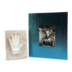 Ray Walston Signed Handprint and Photograph - MY FAVORITE MARTIAN (1963 - 1966)