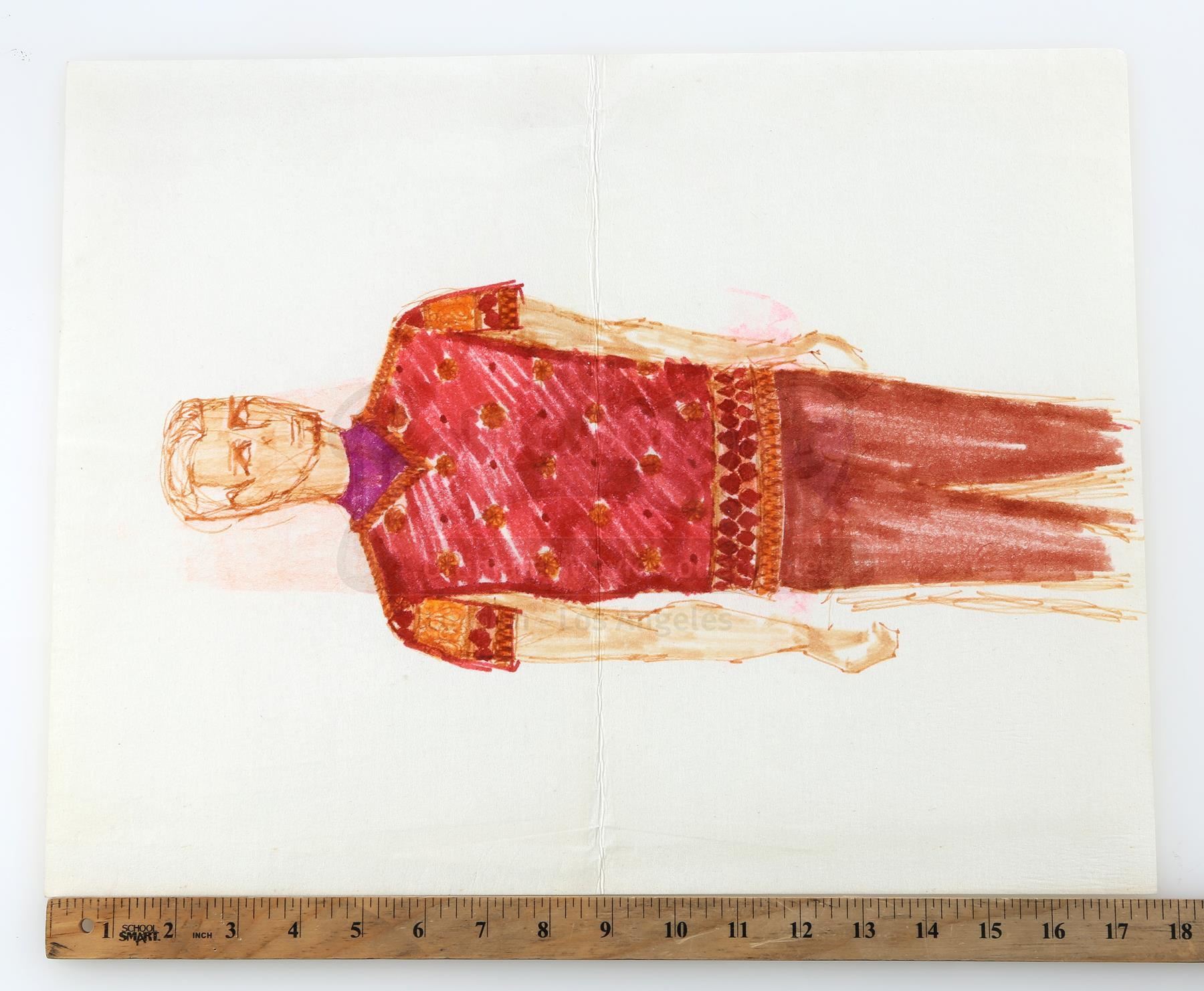 William Ware Theiss Hand-Drawn Costume Sketch Of Captain R.M. Merik’s ...