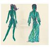 Image 2 : William Ware Theiss Hand-Drawn Design Sketches Of USS Enterprise Costumes - STAR TREK: THE ORIGINAL 