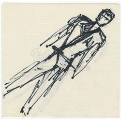 William Ware Theiss Hand-Drawn Sketches Of Starfleet Uniforms and Other Costumes - STAR TREK: THE OR