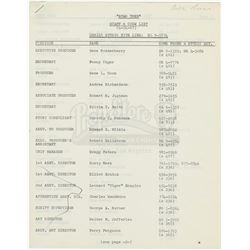 'Star Trek’ Staff & Crew Lists From 1967 & 1968 - STAR TREK: THE ORIGINAL SERIES (1966 - 1969)