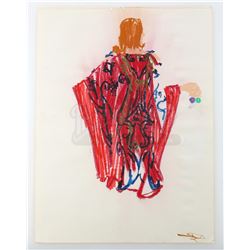 William Ware Theiss' Hand-Drawn Costume Sketch Of Lethe’s (Susanne Wasson) Caftan - STAR TREK: THE O