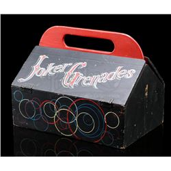 The Joker’s (Cesar Romero) Grenade Kit/Egghead’s Eggsplosive Radar Eggs Box - BATMAN (1966 - 1968)