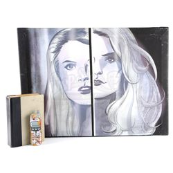Isaac Mendez's (Santiago Cabrera) Props and Precognitive Painting Of Niki and Jessica Sanders - HERO