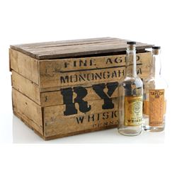 Prohibition-Era Light Wood Whiskey Crate and Whiskey Bottles - BOARDWALK EMPIRE (2010 - 2014)