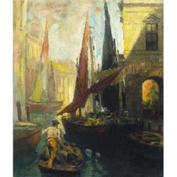 Gyula Háry (1864-1946) / Venetian gondolier 