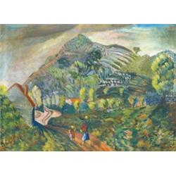 Zoltán Klie (1897-1992) / Landscape with figures, 1935