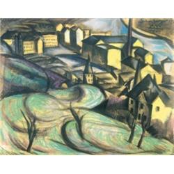 Armand Schönberger (1885-1974) - City from bird’s eye view, 1922