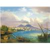 Image 1 : Kerpel, Leopold (1818-1880) - Neapolitan bay with the Vesuvius in the background, 1864