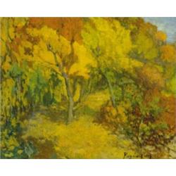 Margit Pogány (1879-  ?) - Autumnal grove 