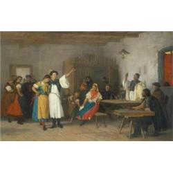 Sándor Bihari (1855-1906) - The arrival of the bride 