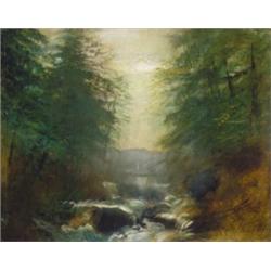 László Mednyánszky (1852-1919) - Waterfall in the mountain Tátra