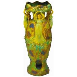 Vase with three women figure, Zsolnay, around 1904 