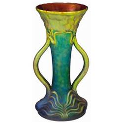 Vase with stylized tree décor, Zsolnay, around 1900  