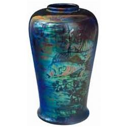 Panorama vase with „Life under the water” décor, Zsolnay, around 1910 