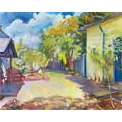 Sándor Ziffer (1880-1962) - Garden in Baia-Mare, 1955