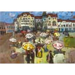 Tibor Erno (1885-1945) - Market in Baia-Mare 