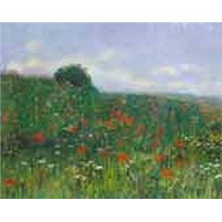 Béla Balla (1882-1965) - Meadow full of poppies 
