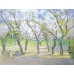 János Vaszary (1867-1939) - Almond garden in Józsefpusztán
