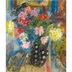 Frigyes Frank (1890-1976) - Pink, chrysanthemum 