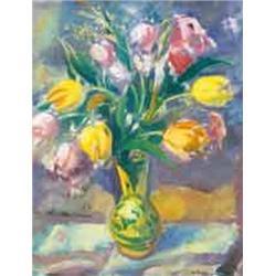 Ödön Márffy (1878-1959) - Still life with tulips 