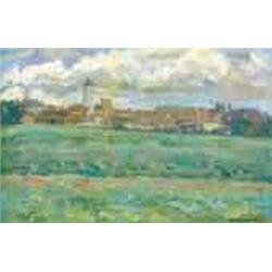 Izsák Perlmutter (1866-1932) - Panorama of Poprád, 1898