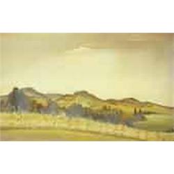 Barna Basilides (1903-1967) - Hilly landscape, 1955