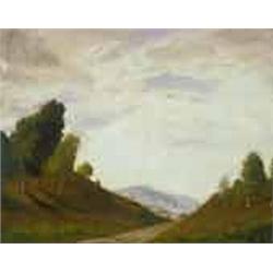 Gyula Rudnay (1878-1957) - In the fields of the village, 1942