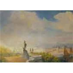 Gyula Háry (1864-1946) - Panorama of Budapest from the Buda castle