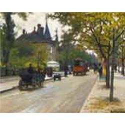 Antal Berkes (1874-1938) - Avenue in the town park, 1912