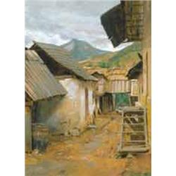 Aladár Edvi-Illés (1870-1958) - Village court 