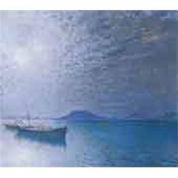 Gyula Halvax (1906-1984) - Fishermen at lake Balaton, 1953