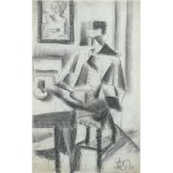 László Medgyes (1892- ?) - Resting in the afternoon, 1930