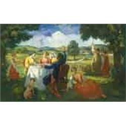 Béla Iványi Grünwald (1867-1940) - Company having good time